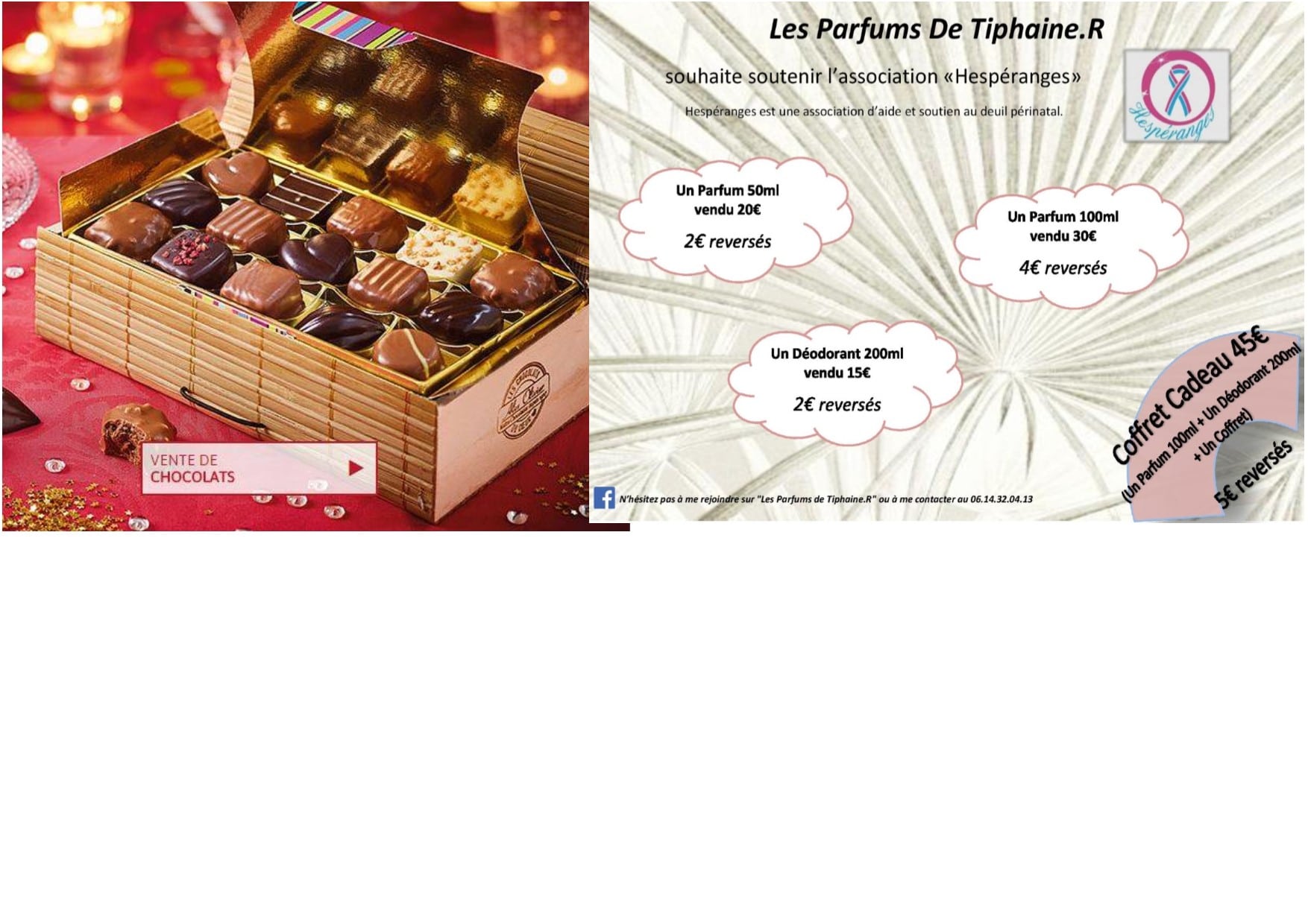 Ventes de Noël (Chocolats et Parfums)